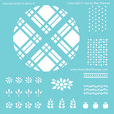 baking spirits bright - 6x6" coordinating stencil