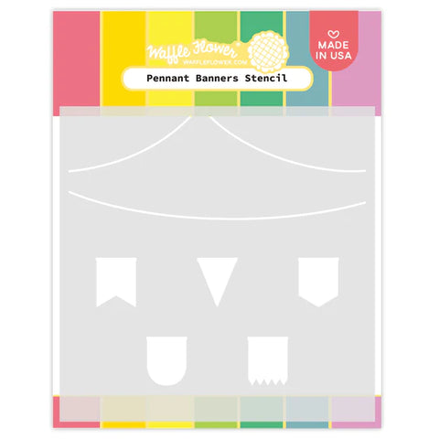 PENNANT BANNERS STENCIL