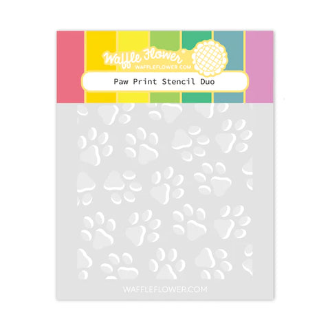 PAW PRINT STENCIL DUO