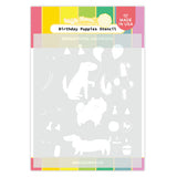 BIRTHDAY PUPPIES STENCIL