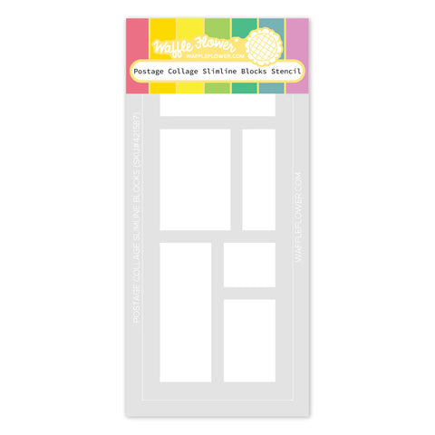 POSTAGE COLLAGE SLIMLINE BLOCKS STENCIL
