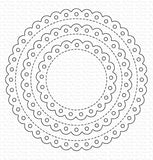 STITCHED EYELET LACE CIRCLE STAX