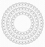 STITCHED EYELET LACE CIRCLE STAX