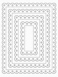 STITCHED EYELET LACE RECTANGLE STAX