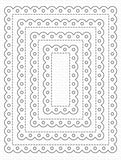 STITCHED EYELET LACE RECTANGLE STAX