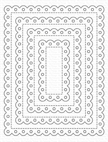 STITCHED EYELET LACE RECTANGLE STAX
