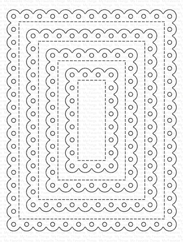 STITCHED EYELET LACE RECTANGLE STAX