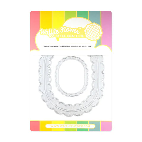 INSIDE / OUTSIDE SCALLOPED ELONGATED OVAL