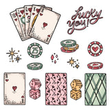 Royal Flush - Rubber Cling Stamp Set