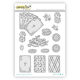 Royal Flush - Rubber Cling Stamp Set