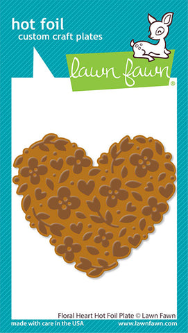 floral heart hot foil plate