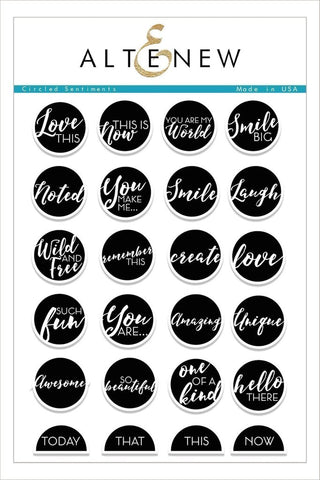 CIRCLED SENTIMENTS STAMP SET