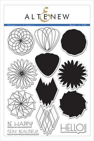 GEOMETRIC FLOWERS STAMP SET