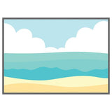 BEACH SCENE A7 COVER PLATE