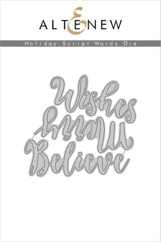 HOLIDAY SCRIPT WORDS DIE