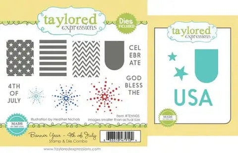 BANNER YEAR 4TH OF JULY STAMP & DIE
