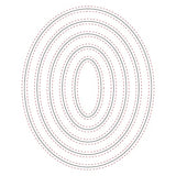 DOUBLE STITCHED OVALS