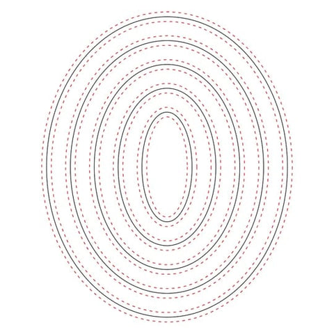 DOUBLE STITCHED OVALS
