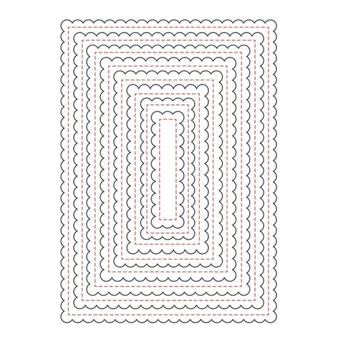 SCALLOP A7 CARD FRAMES
