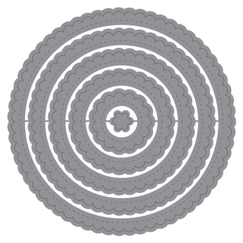STITCHED SCALLOP CIRCLES