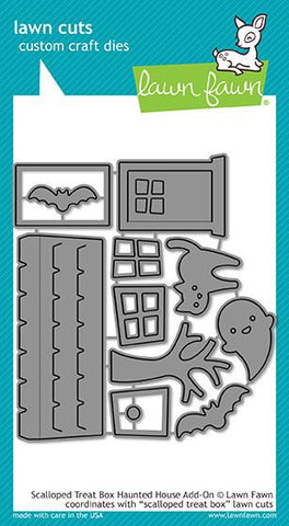 SCALLOPED TREAT BOX HAUNTED HOUSE