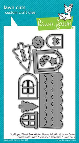 SCALLOPED TREAT BOX WINTER HOUSE