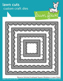 REVERSE STITCHED SCALLOPED SQUARE WINDOWS