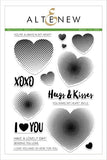 HALFTONE HEARTS STAMP SET