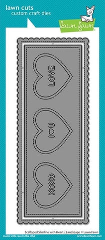 SCALLOPED SLIMLINE WITH HEARTS LANDSCAPE