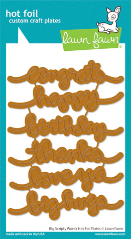 BIG SCRIPTY WORDS HOT FOIL PLATES