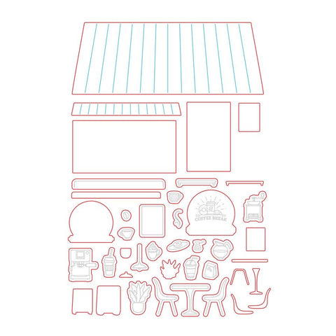 COFFEE SHOP HOUSE BUILDER ADD-ON DIE
