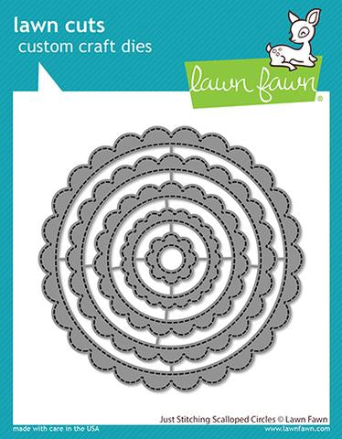 JUST STITCHING SCALLOPED CIRCLES