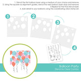 BALLOON PARTY STENCIL & CLEAR COMBO