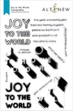 JOY TO THE WORLD TYPOGRAPHY